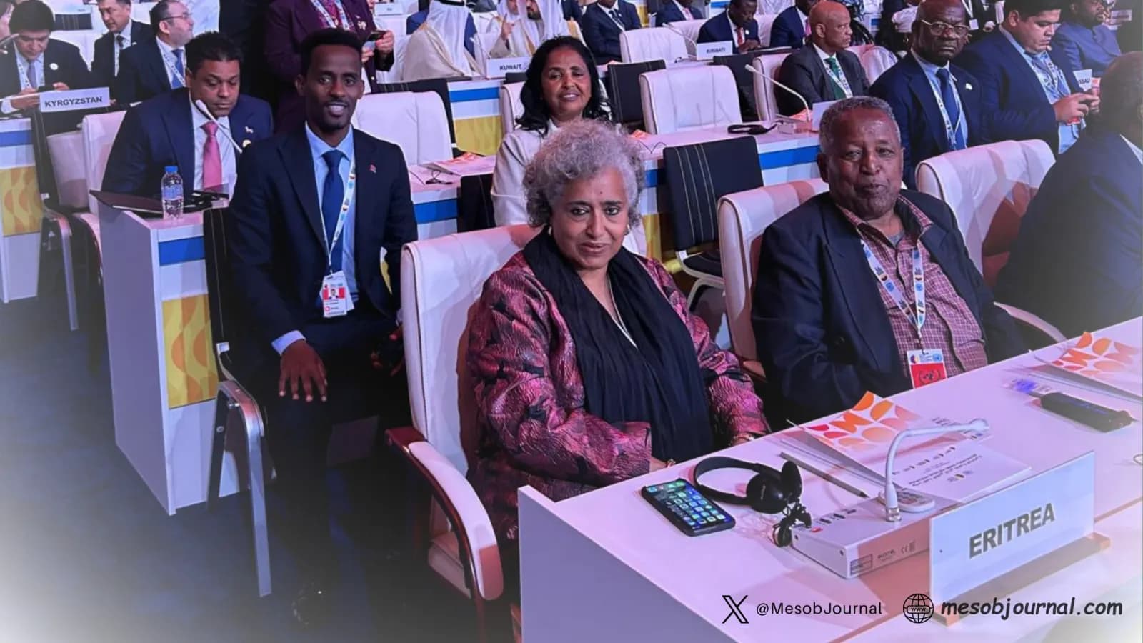 Eritrea Ambassador to the UN Sophia Tesfamariam and delegation.