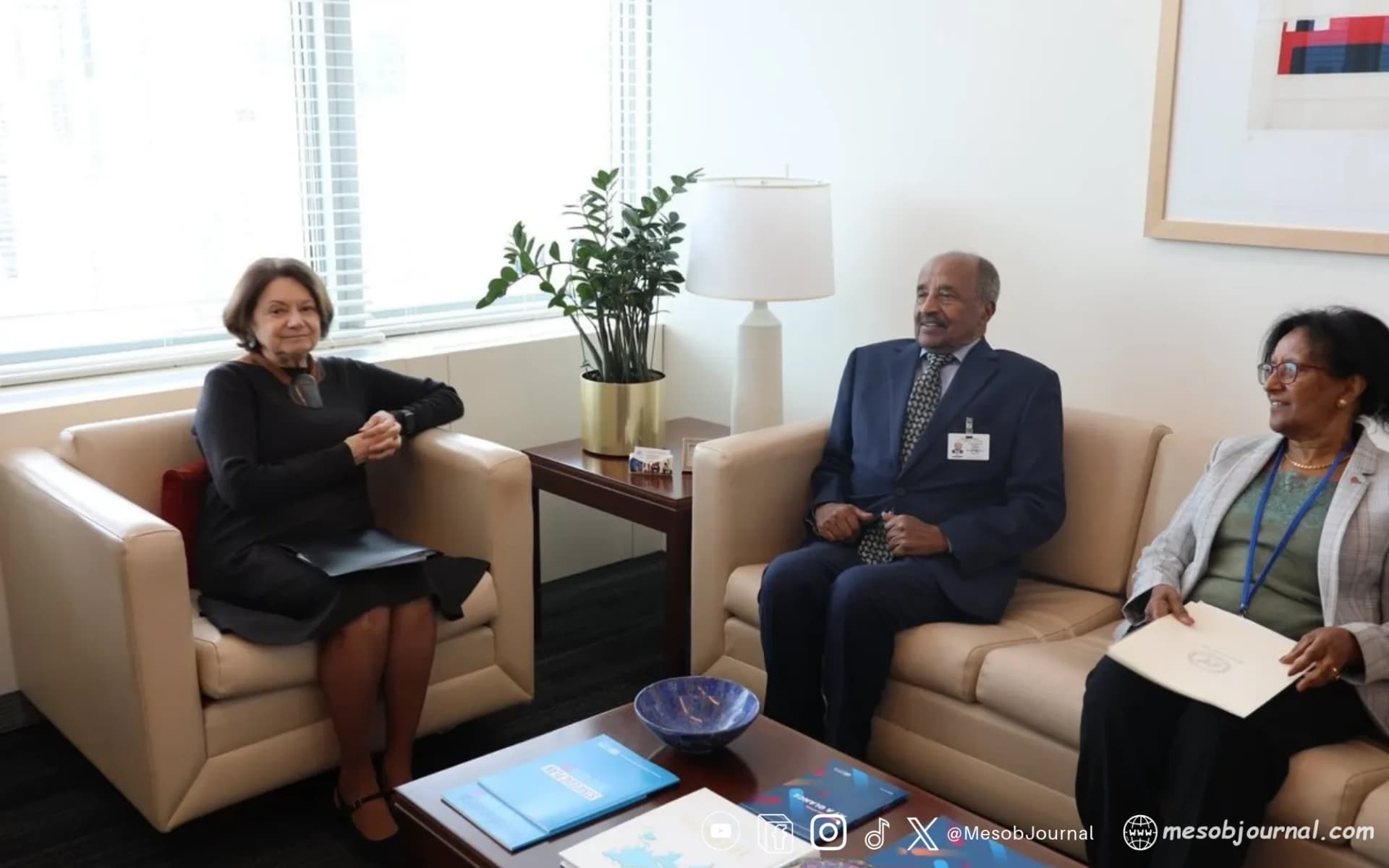Eritrea FM Osman meets Rosemary A. DiCarlo.