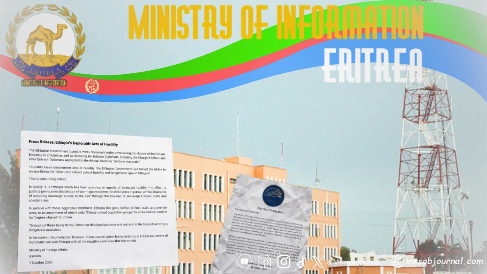 Eritrea MoI - responding to Ethiopia's escalation