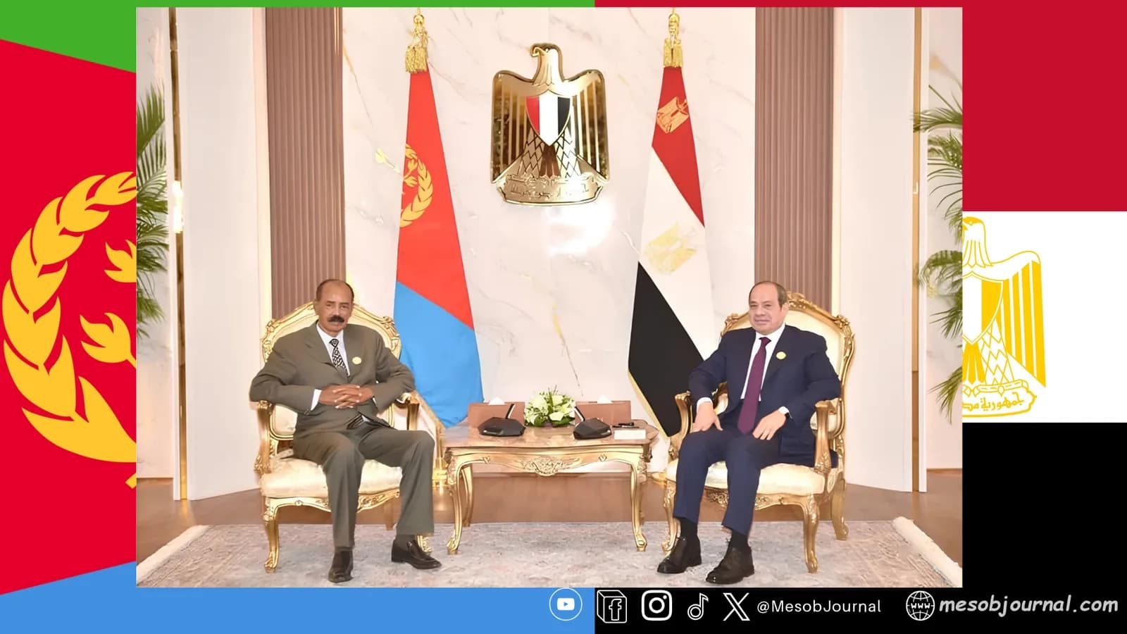 President El-Sisi Meets Eritrea’s President
