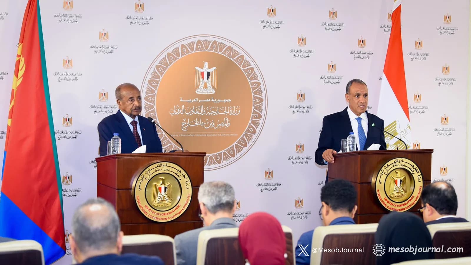 Egypt’s Foreign Minister Dr. Badr Abdelatty received Eritrean Foreign Minister Osman Saleh.