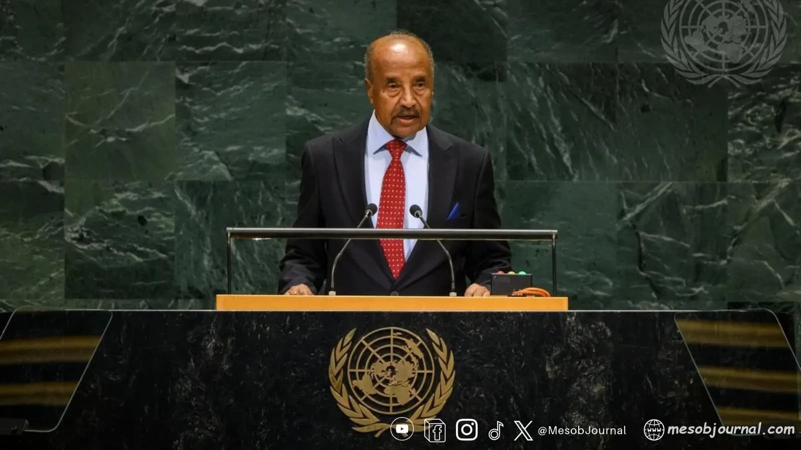 Eritrea FM Osman Saleh addressing the 81st United Nations General Assembly