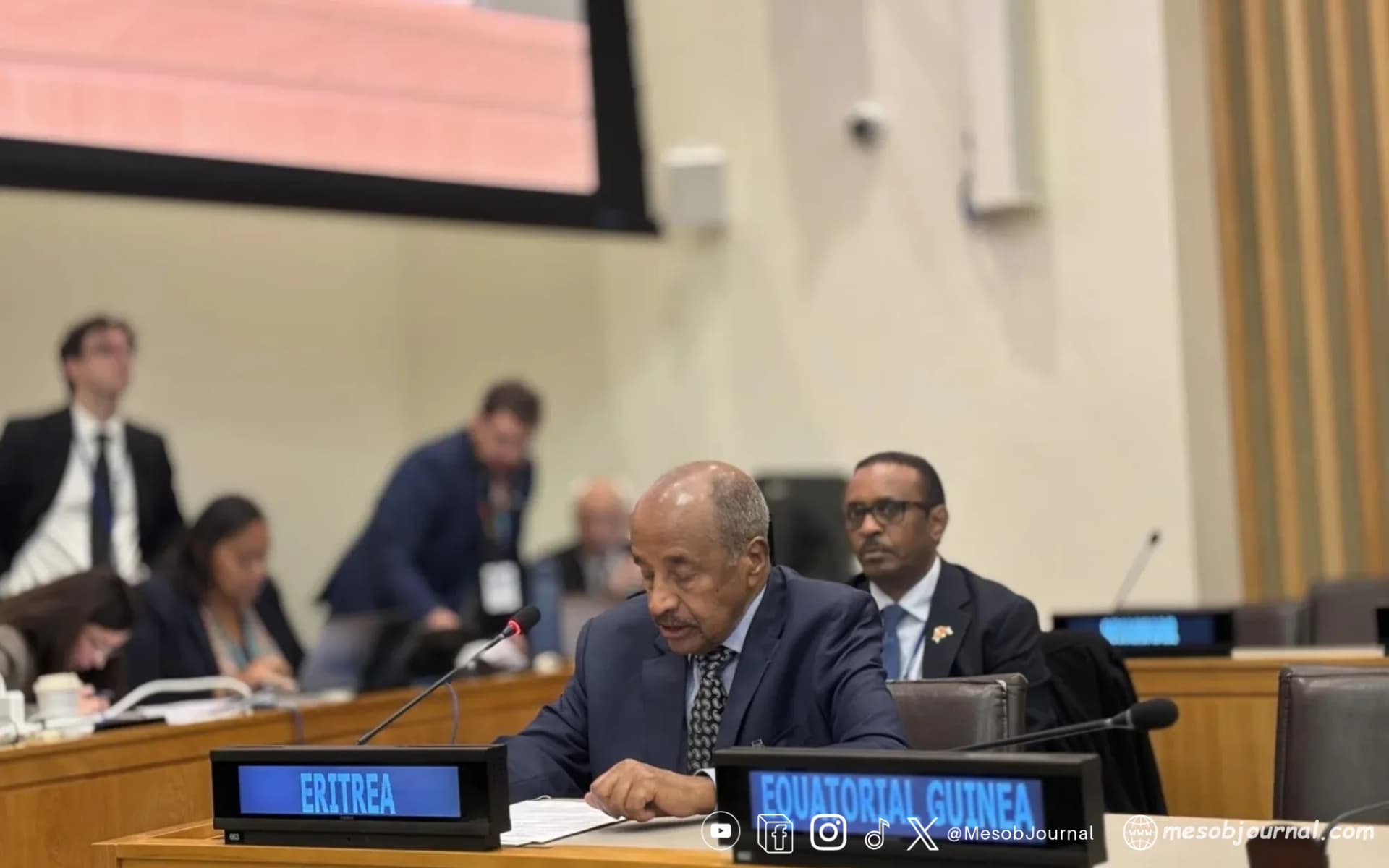 Eritrean Foreign Minister Osman Saleh addressed the Group of 77 and China