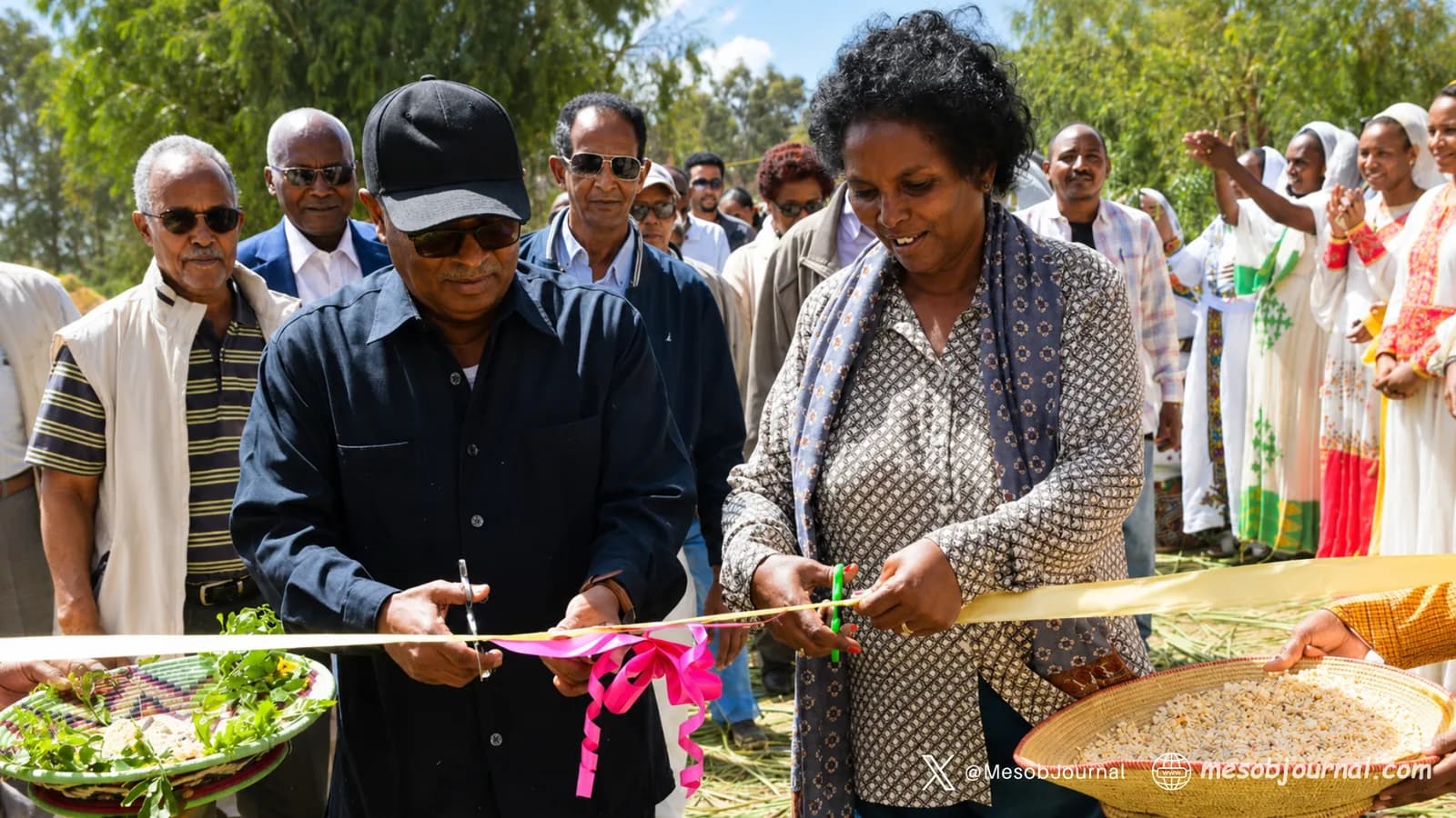 Ribbon-cutting at FGM-free village ceremony in Eritrea.